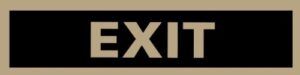 headline sign 9359 self-stick sign, exit, 2 inches by 8 inches