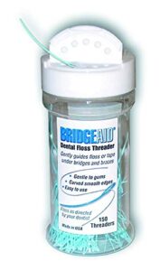 bridgeaid dental floss threader bottle 150, 1 bottle