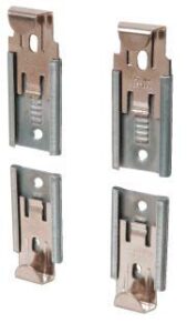 crl nickel plated adjustable mirror clip set for 1/4 in (6 mm) straight edge glass – package
