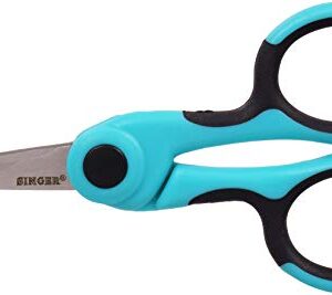 SINGER 00557 4-1/2-Inch ProSeries Detail Scissors with Nano Tip, Teal