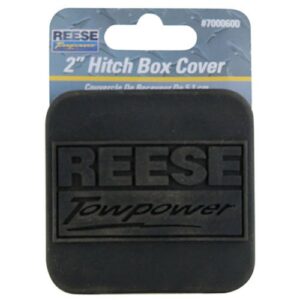 reese towpower 7000600 receiver tube cover black, 2 inch