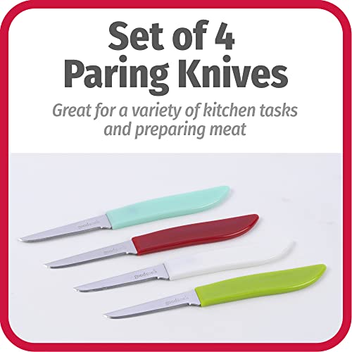 Good Cook 4-Piece Quick Paring Knife Set, multi-color, Small