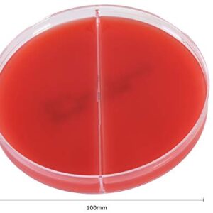 Blood Agar, 5 Percent/Blood Agar, 5 Percent, 15x100mm Biplate, Order by the Package of 10, by Hardy Diagnostics