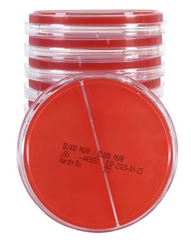 Blood Agar, 5 Percent/Blood Agar, 5 Percent, 15x100mm Biplate, Order by the Package of 10, by Hardy Diagnostics