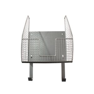 spectrum storage basket, heat-resistant ironing board holder open wire, laundry room décor & organization, pewter