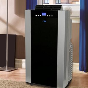 Whynter ARC-14S 14,000 BTU Dual Hose Portable Air Conditioner with Dehumidifier and Fan for Rooms Up to 500 Square Feet, Includes Activated Carbon Filter & Storage Bag, Platinum/Black, AC Unit Only
