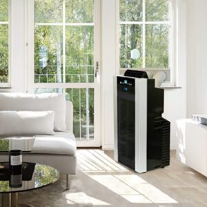Whynter ARC-14S 14,000 BTU Dual Hose Portable Air Conditioner with Dehumidifier and Fan for Rooms Up to 500 Square Feet, Includes Activated Carbon Filter & Storage Bag, Platinum/Black, AC Unit Only