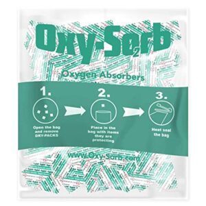 oxy-sorb 100cc oxygen absorber packets, 100 pack – long term food storage freshness protection