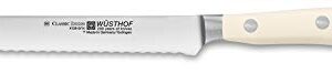 Wusthof Classic Ikon 5-Inch Serrated Utility Knife, Creme