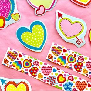 Carson Dellosa | Groovy Hearts Bulletin Board Borders | 12 Strips, 36ft