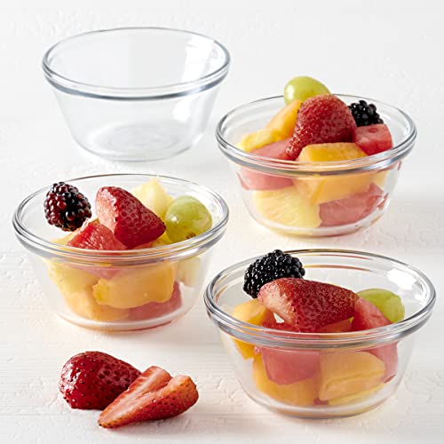 Anchor Hocking 6-Ounce Custard Cups with Lids, Set of 4