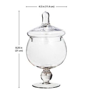 Apothecary Jars with Lids Set of 3 - Home Essentials & Beyond Candy Jars for Candy Buffet, Glass décor, Laundry Room, Potpourri, and Bathroom