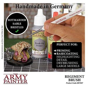 The Army Painter Wargamer: Regiment - Rotmarder Sable Miniature Paint Brush Set Rotmarder - Fine Detail Paint Brush, Basecoat Brush for Wargames, Paint Brushes for Miniature Painting & Paint Sets