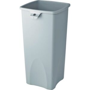 rubbermaid commercial products untouchable square trash can, gray, 23 gallons-rcp356988gy