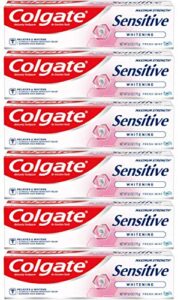 colgate sensitive maximum strength whitening toothpaste, mint – 6 ounce (pack of 6)