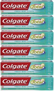 colgate total fresh mint stripe gel toothpaste – 6 ounce (6 pack)