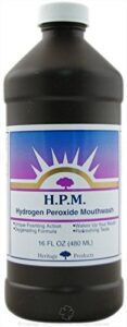 heritage products hydrogen peroxide mouthwash, 16-ounces (pack of 4)