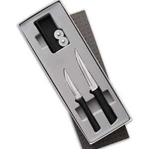 rada cutlery fba_g236 blades stainless steel resin, 2-piece, black handles
