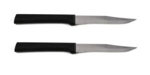 rada cutlery serrated steak knife, w205/2, black handle, pack of 2