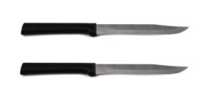 rada cutlery utility steak knife with black stainless steel handle pack of 2