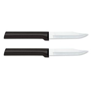 rada cutlery regular paring knife, black handle, pack of 2
