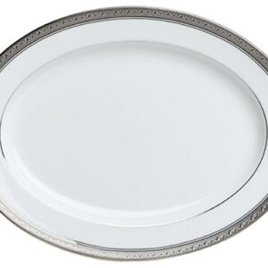 Noritake Crestwood Platinum 14-Inch Medium Oval Serving Platter