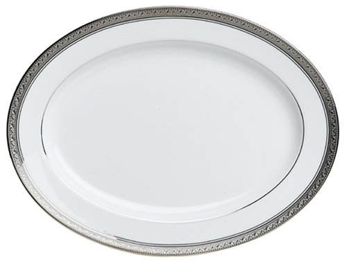 Noritake Crestwood Platinum 14-Inch Medium Oval Serving Platter