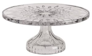 waterford lismore footed cake plate, 11″, clear