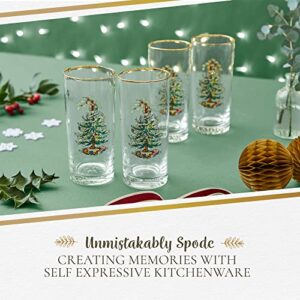 Spode Christmas Tree Hiball Glasses, Set of 4