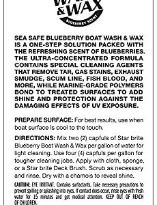 STAR BRITE Boat Wash & Wax - Heavy Duty Concentrate - Clean, Shine & Protect in One Easy Step - Blueberry Scent - 16 OZ (089816)