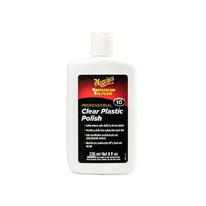 meguiar’s m1008 m10 mirror glaze clear plastic polish – 8 oz bottle