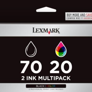 Lexmark Twin-Pack 70 Black and 20 Color Print Cartridges-15M2328