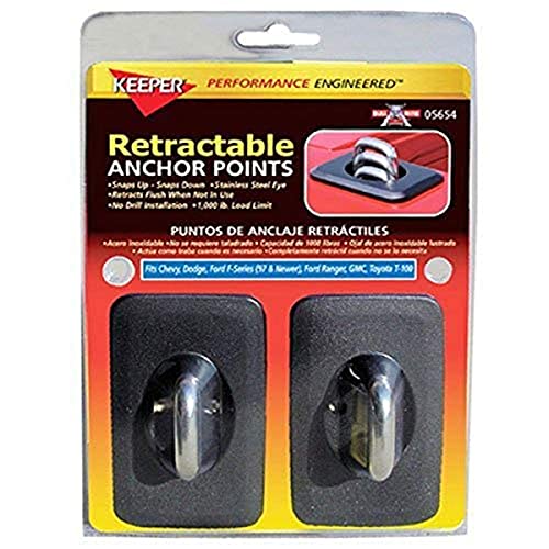 HAMPTON PROD Keeper - Bull Ring Universal Retractable Anchor Points, 2 Pack