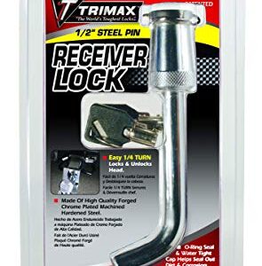 Trimax TR125 Deluxe 1/2" Key Receiver Lock - Bent Pin Style,Chrome