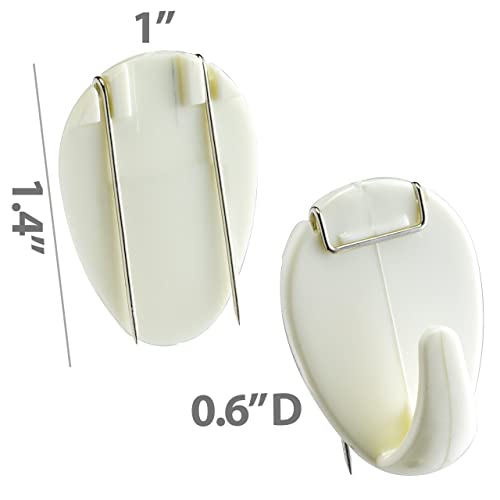 Officemate Cubicle Hooks, White, Set of 5 (30180)