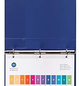 Avery Ready Index 12-Tab Binder Dividers, Customizable Table of Contents, Multicolor Tabs, 6 Sets (11196)