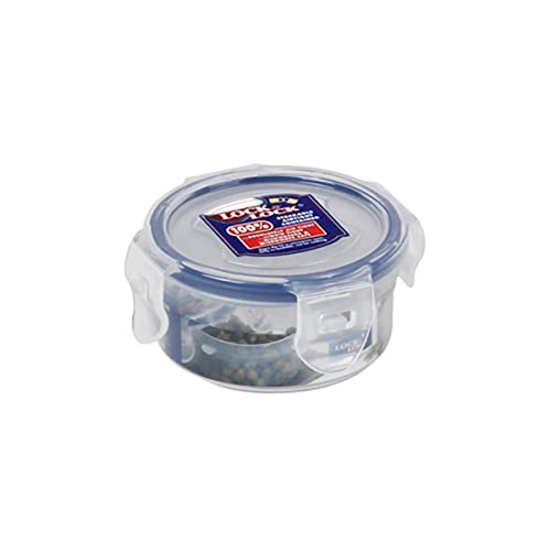 LockandLock Round Food Container with Leak Proof Locking Lid, Short, 0.4-Cup, 3 Fluid Ounce