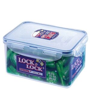 lock & lock rectangular food container, tall, 9.6-cup, 78-fluid ounces