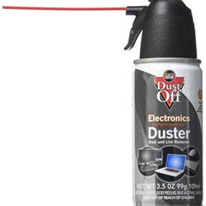 Falcon Dust, Off Compressed Gas (152a) Disposable Cleaning Duster, 1, Count, 3.5 oz Can (DPSJB),Black