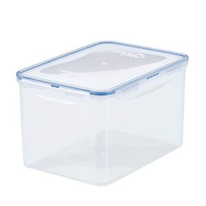 locknlock easy essentials airtight rectangular tall food storage container 152.16-oz / 18.8 cup, clear