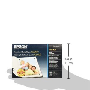 Epson S041727 Premium Photo Paper, 68 lbs., High-Gloss, 4 x 6 (Pack of 100 Sheets),White