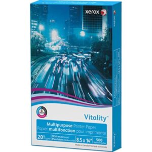 xerox 3r02051 vitality multipurpose printer paper, 8 1/2 x 14, white, 500 sheets/rm