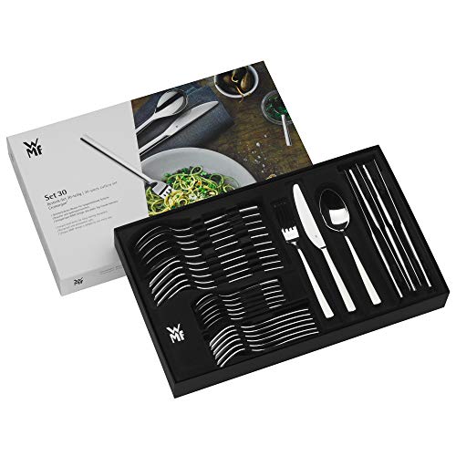 WMF Cutlery Set 30-Pieces for 6 Persons Boston Cromargan 18/10 Stainless Steel Brushed