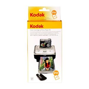 kodak ph-40 easyshare printer dock color cartridge & photo paper refill kit