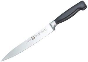 zwilling four stars slicing knife, silver/black