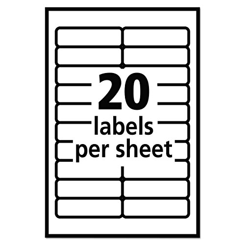 Avery Self-Adhesive Removable Labels, 0.5 x 1.75 Inches, White, 840 per Pack (05422)