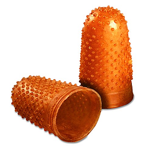 Swingline Rubber Finger Tips, Finger Cots, Medium-Large - Size 12, Amber, Finger Protector For Use with Swingline Staples & Swingline Staplers, Home Office Desktop Accessories, 12 Pack (54032)