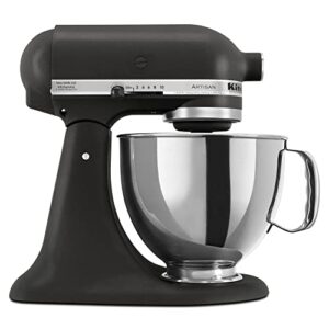 kitchenaid artisan series 5-qt. stand mixer with pouring shield – imperial black