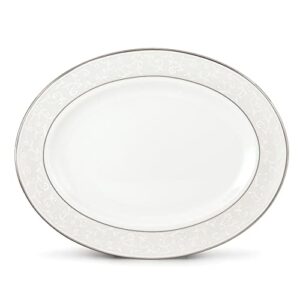 lenox opal innocence 13″ oval serving platter, white