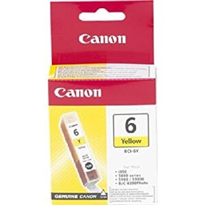 Canon BCI6Y Ink Cartridge, Yellow - in Retail Packaging